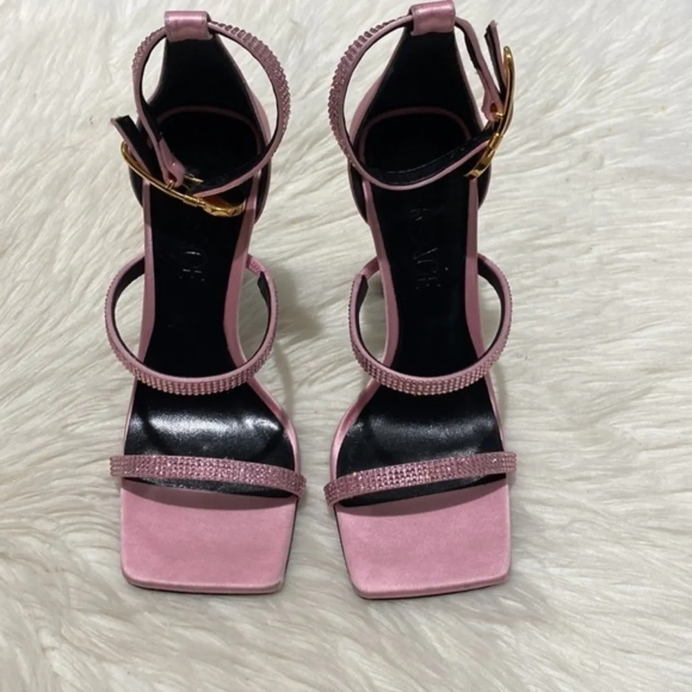 Versace Crystal Embellished ankle strap sandal size 35EU - Picture 4 of 17